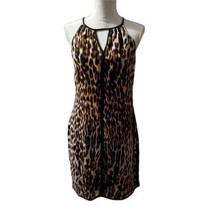 Worthington Animal Print Halter Dress Size 6